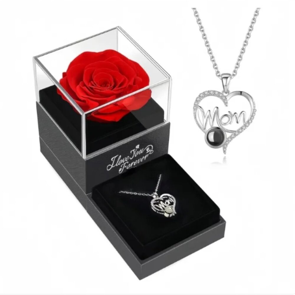 Elegant Heart-Shaped Zircon Pendant Necklace – Titanium Steel Love Letter Design